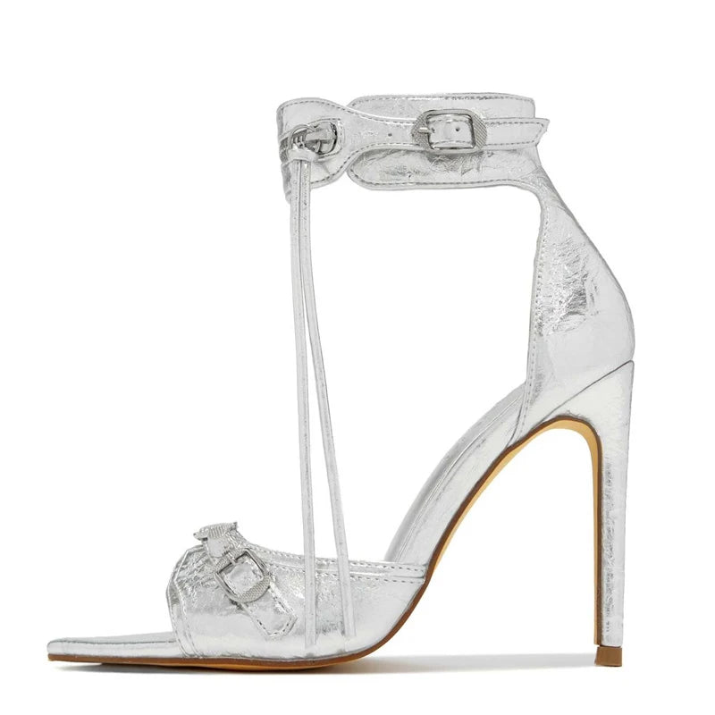 Rivet Rebel Stiletto Sandals