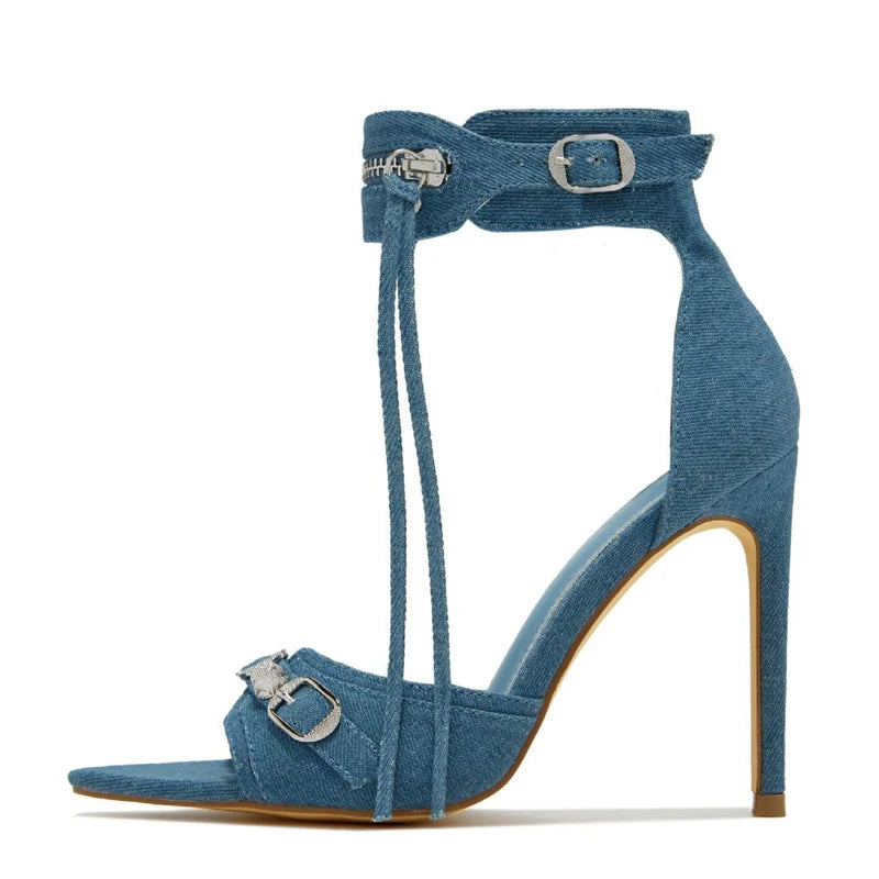 Rivet Rebel Stiletto Sandals